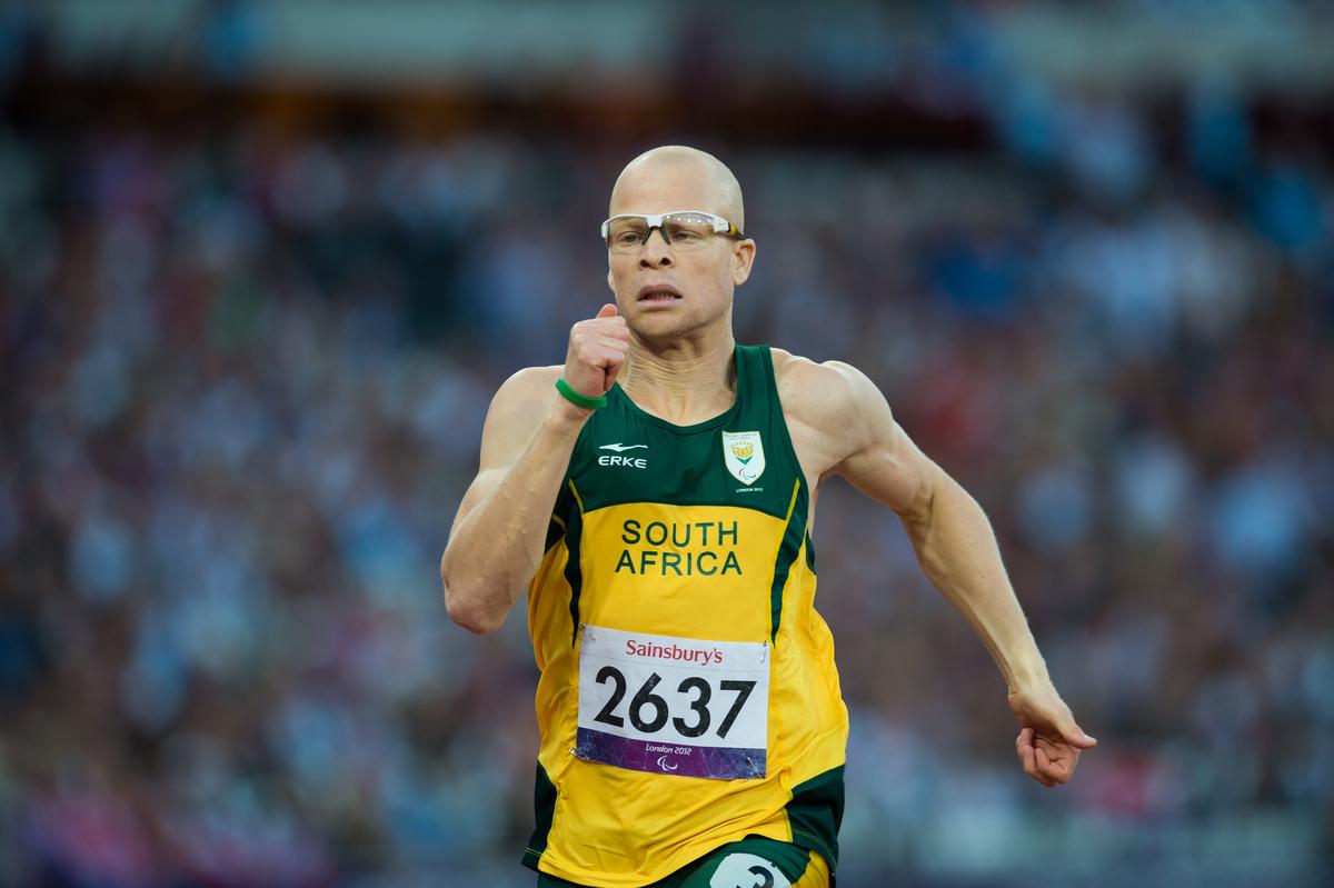 Hilton LANGENHOVEN - Athletics - London 2012 Paralympic Games Hilton LANGENHOVEN, South Africa in the Men's 200m - T12