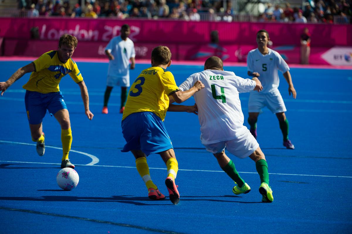 Jose Carlos MONTEIRO GUIMARAES - Football Seven-a-Side - London 2012 Paralympic Games Football players on a blue field of play