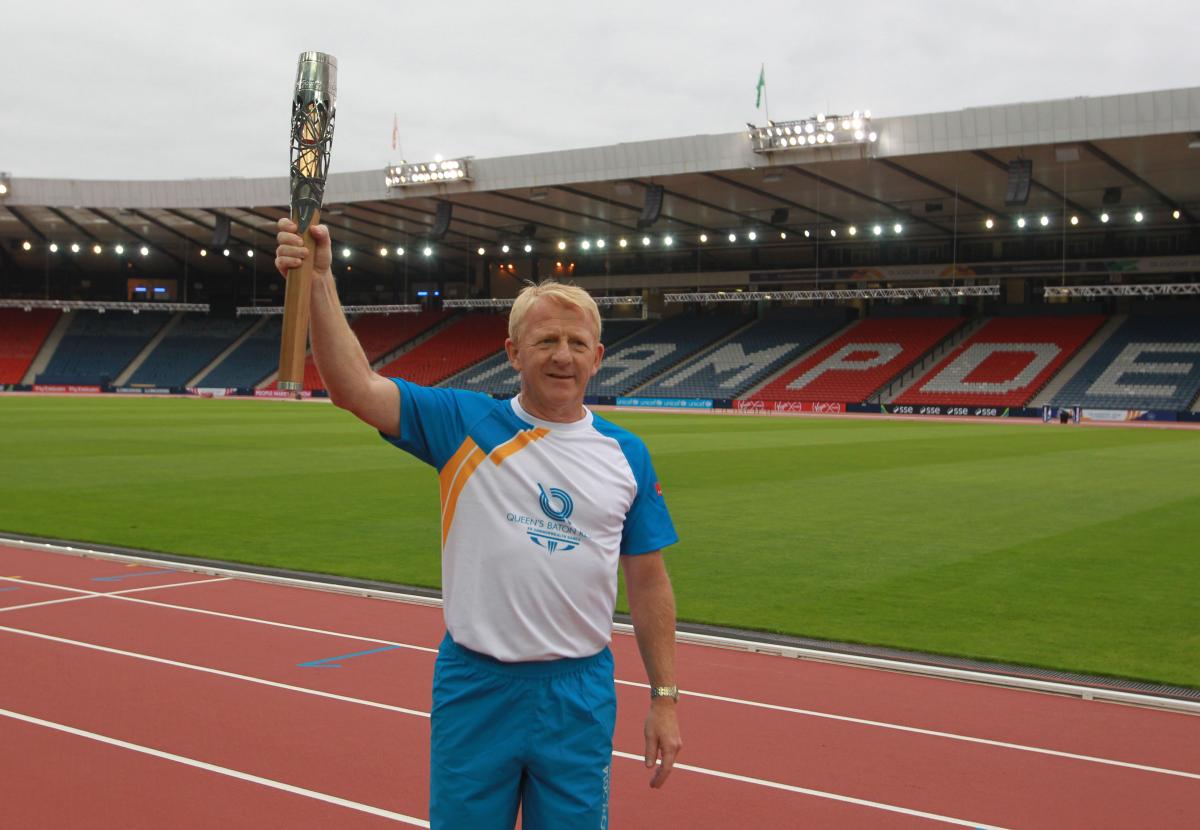 Gordon Strachen at Hampden Park which will host the athletics at Glasgow 2014.