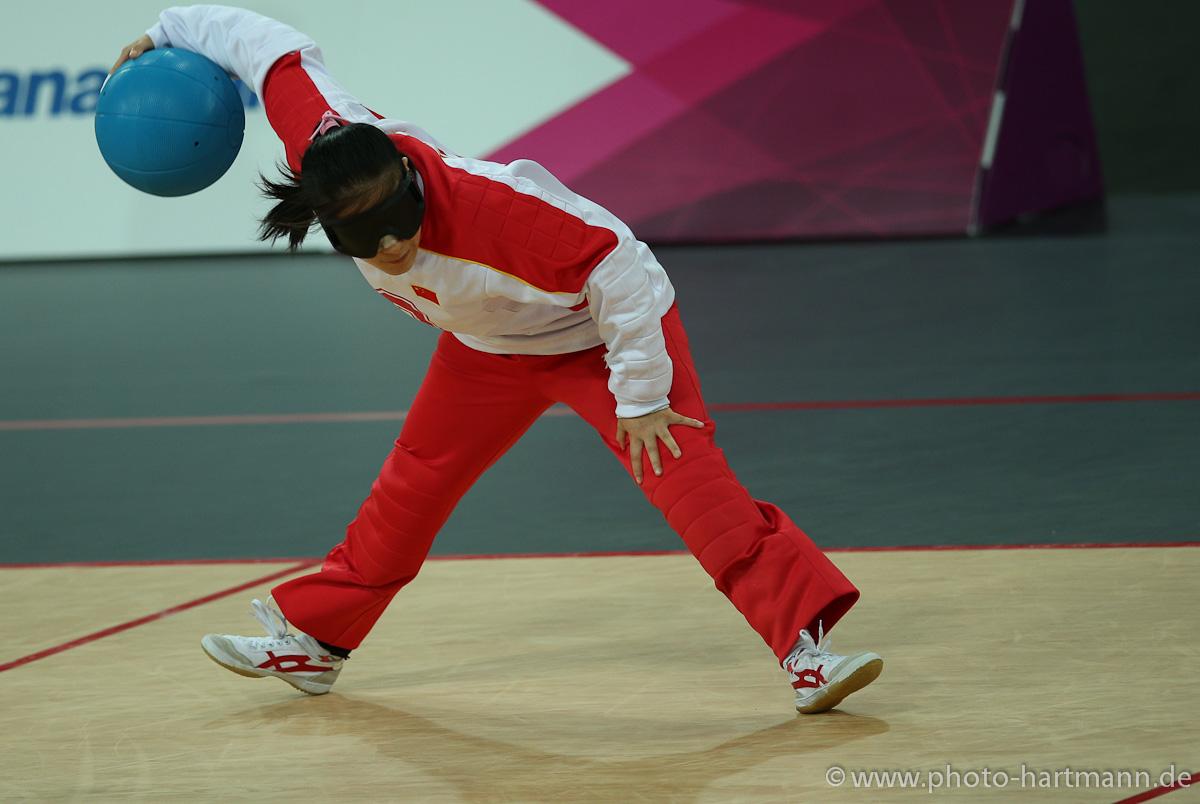 Chen Fengqing competes at the London 2012 Paralympic Games.