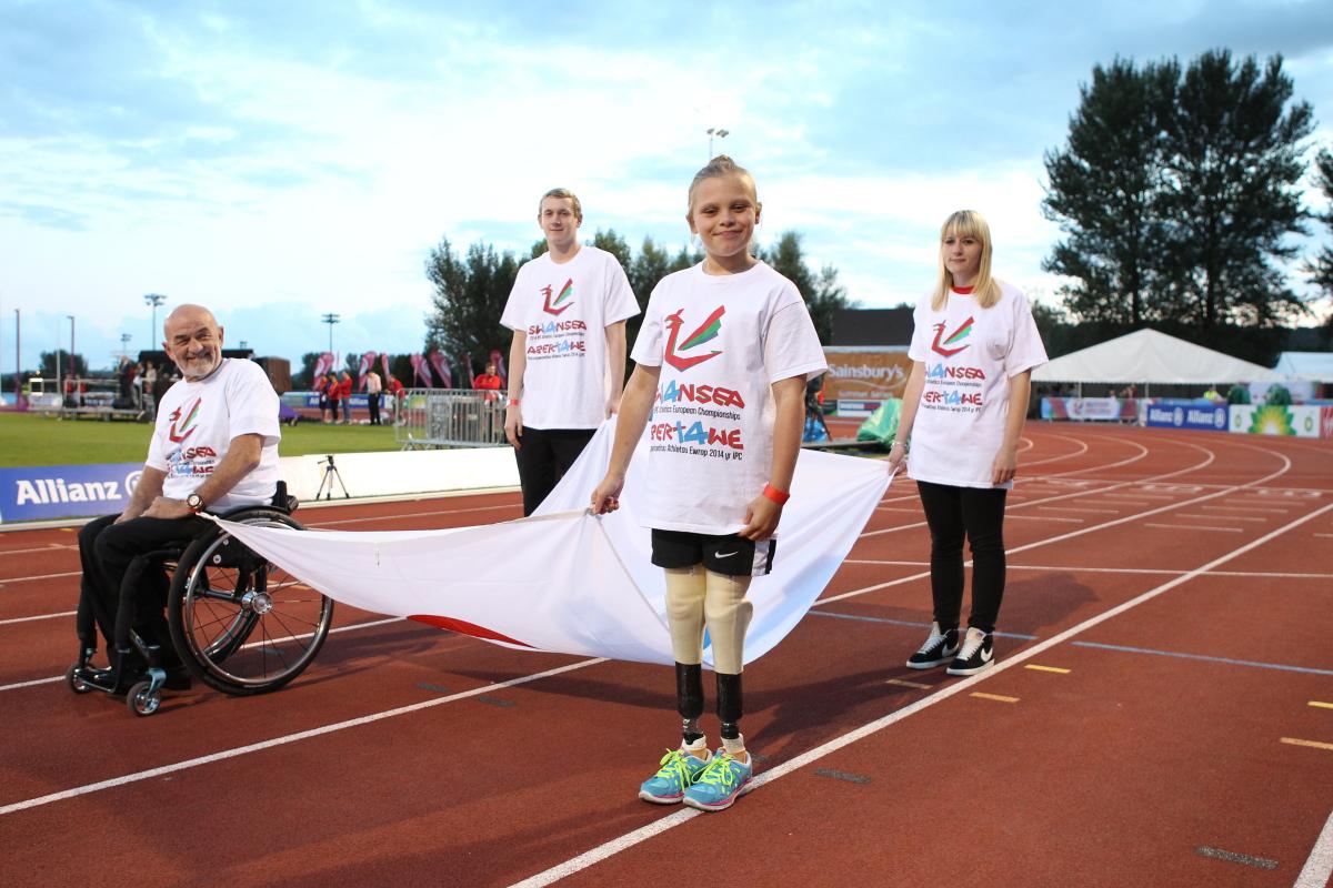 Swansea 2014 ambassadors at Opening Ceremony