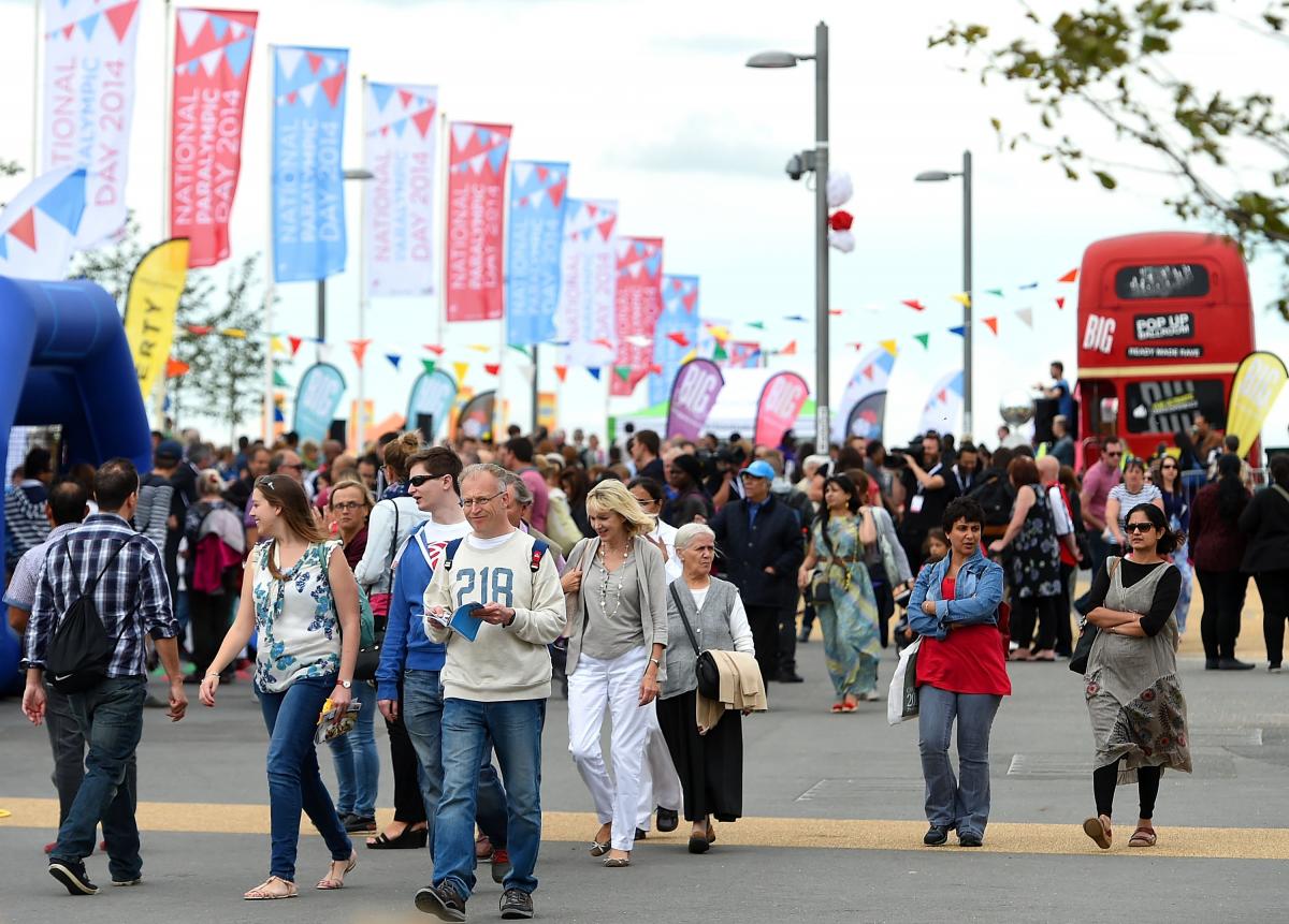 National Paralympic Day Great Britain 2014 crowds during the National Paralympic Day at the Olympic Park
