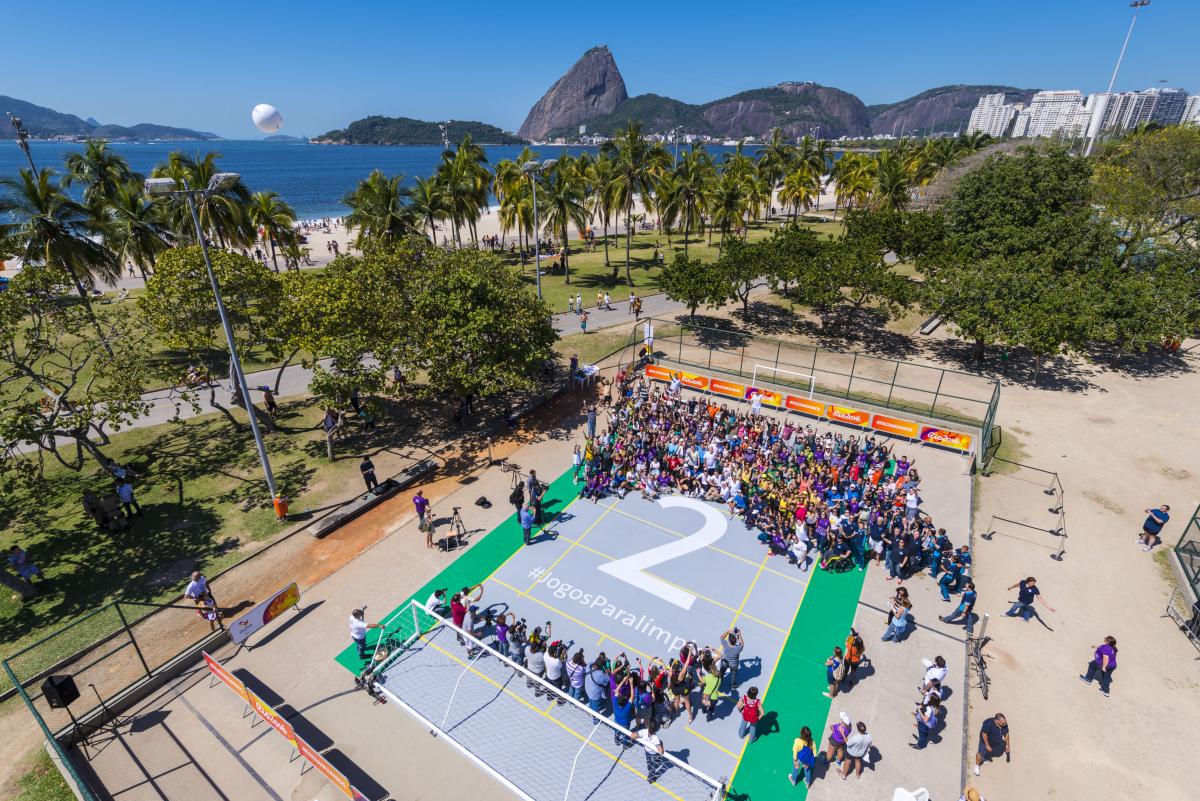 Two years to go Sports stars and the public unite to celebrate two years to go until the Rio 2016 Paralympic Games.