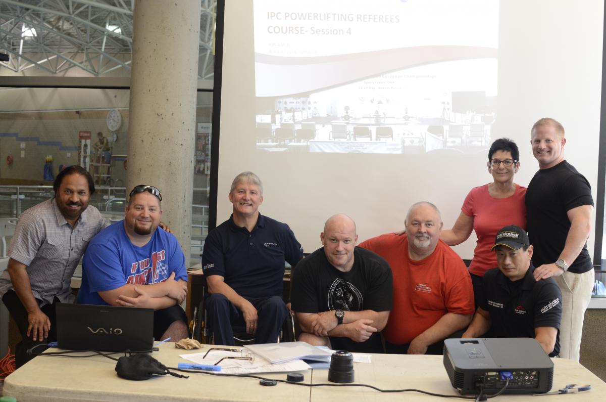 A total of seven new powerlifting referees were trained in Canada in 2014