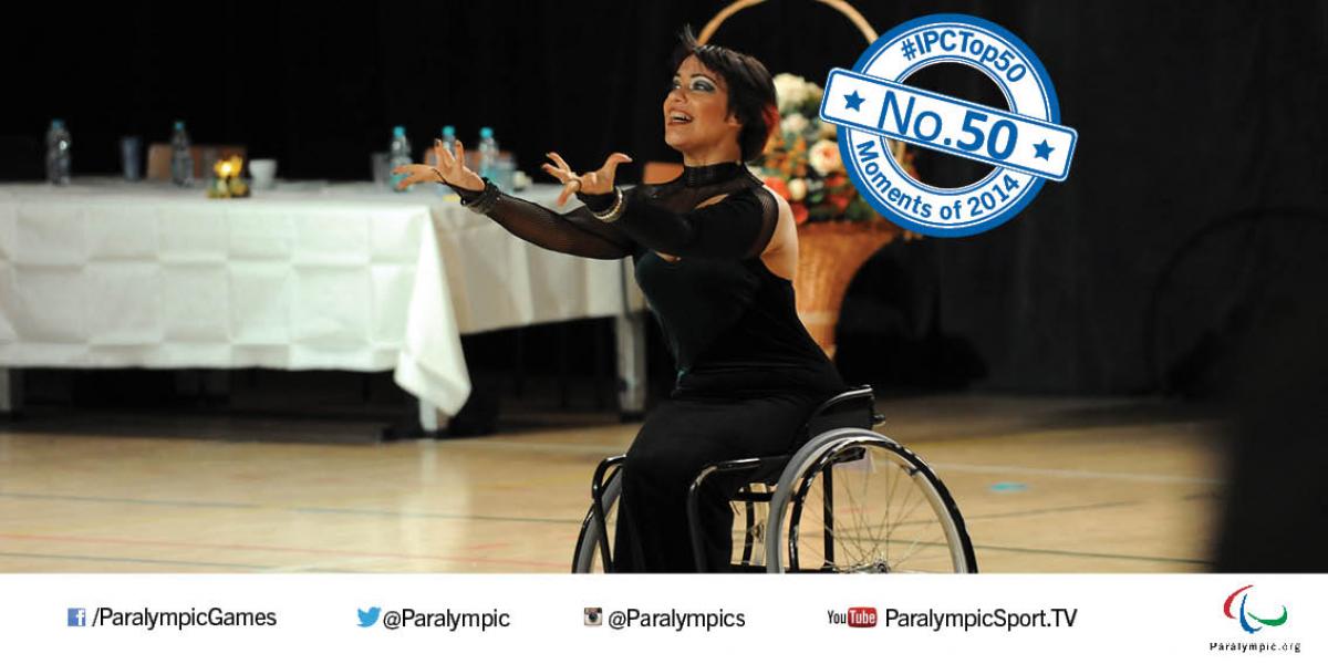 Women in wheelchair dancing