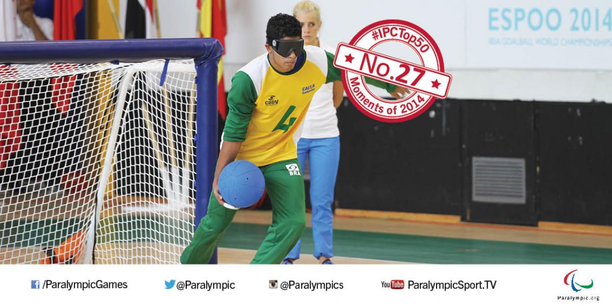 The Brazilian men’s goalball team beat Paralympic champions Finland on home soil to claim their first world title.