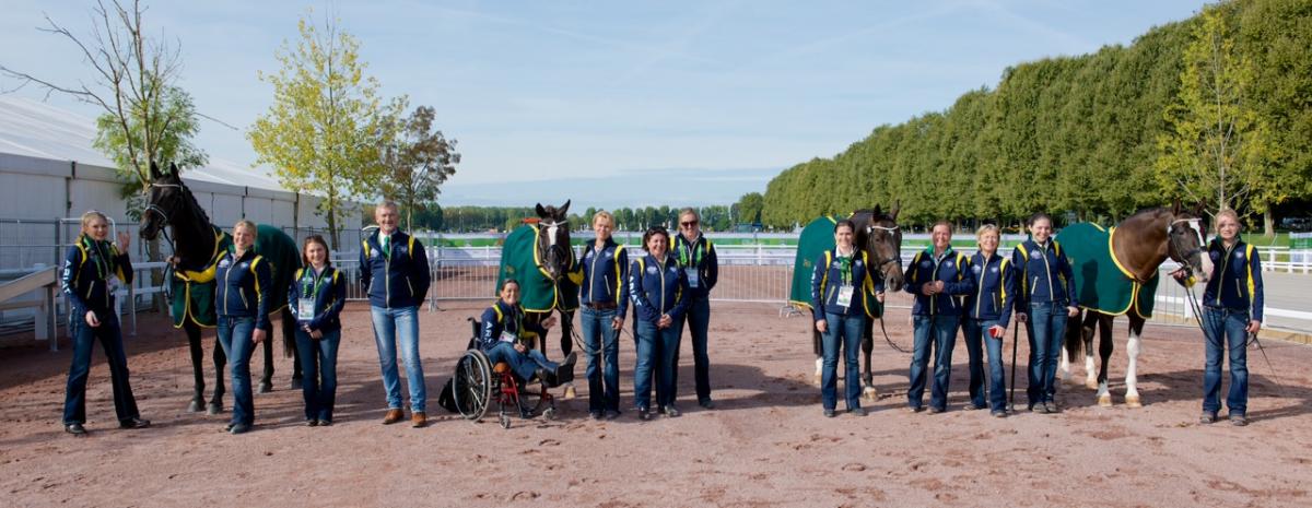 Members of the Australian para-equestrian team.