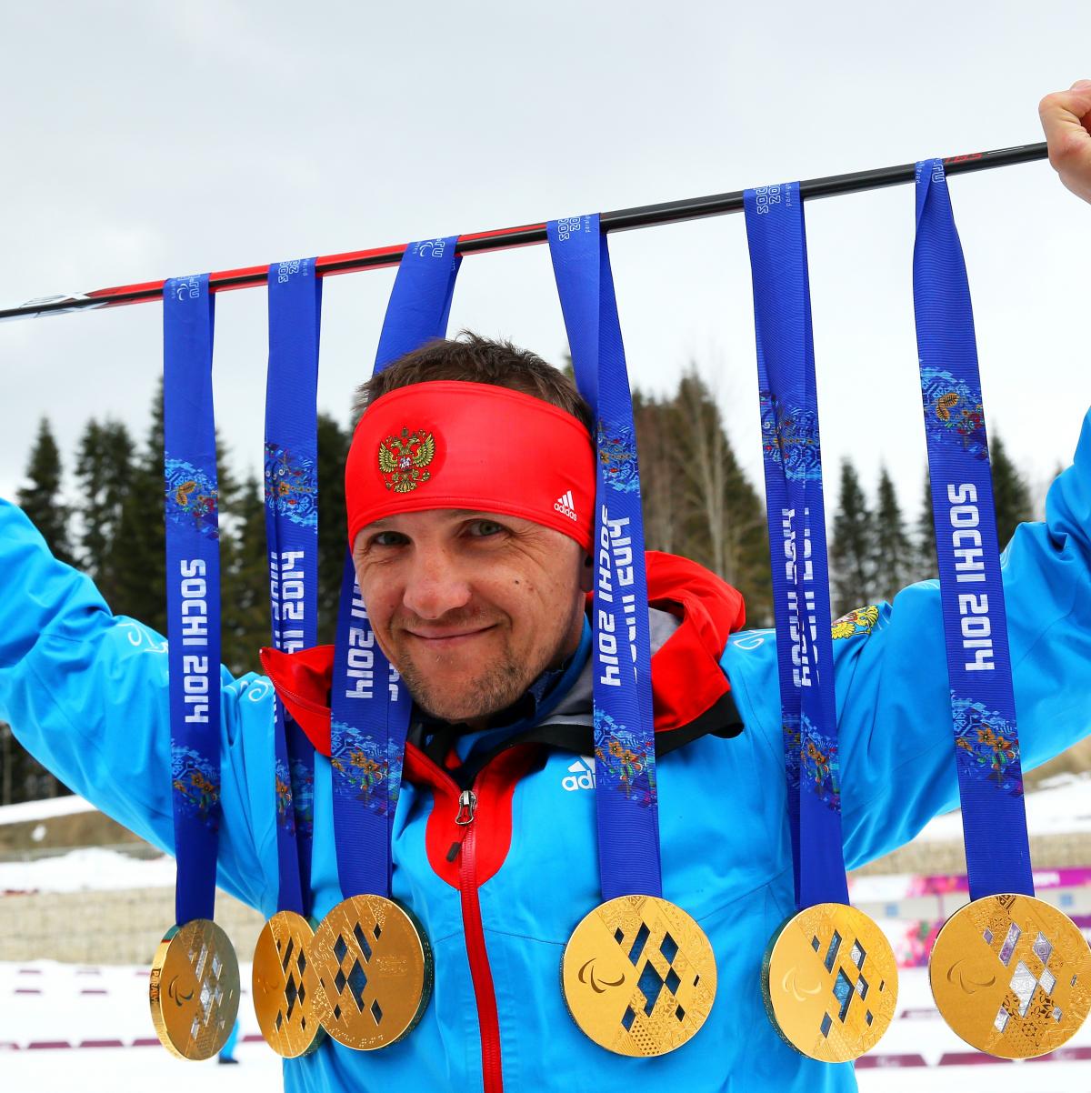 Roman Petushkov became the most decorated athlete at Sochi 2014 by winning six gold medals in biathlon and cross-country skiing.