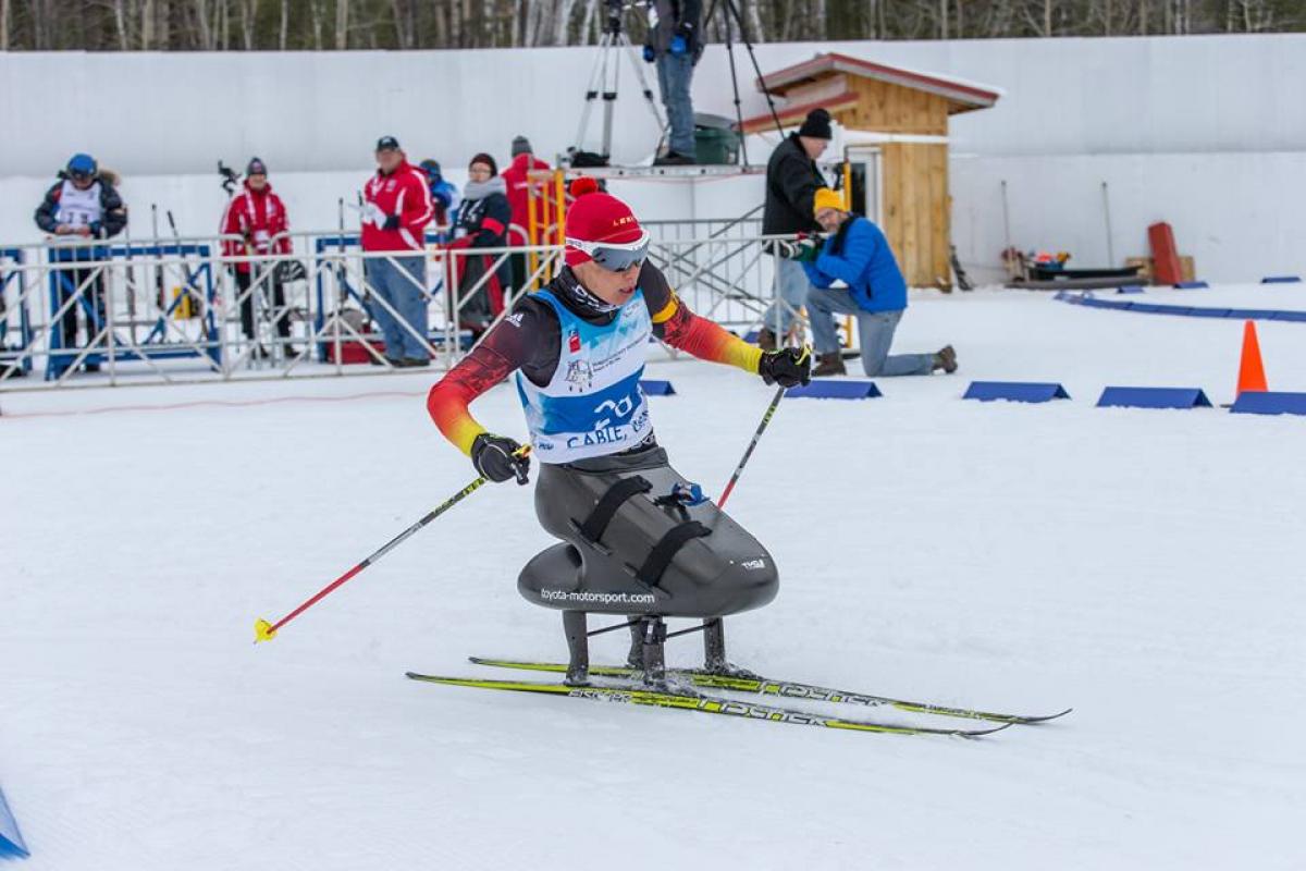 Germany's Andrea Eskau won gold in the long distance cross-country at Cable 2015