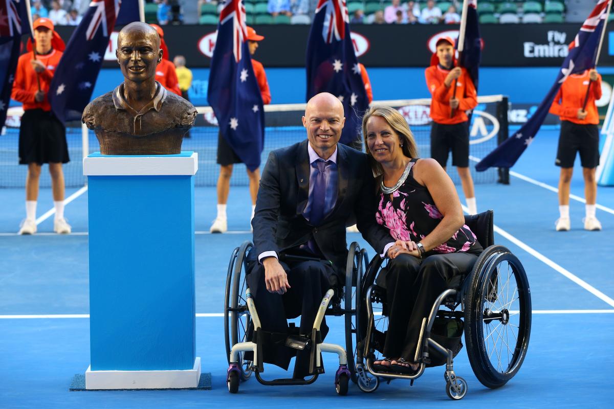 David Hall Wheelchair tennis player David Hall is inducted into the Australian Tennis Hall of Fame at the 2015 Australian Open. In March 2015, he has also been inducted into the International Tennis Hall of Fame.