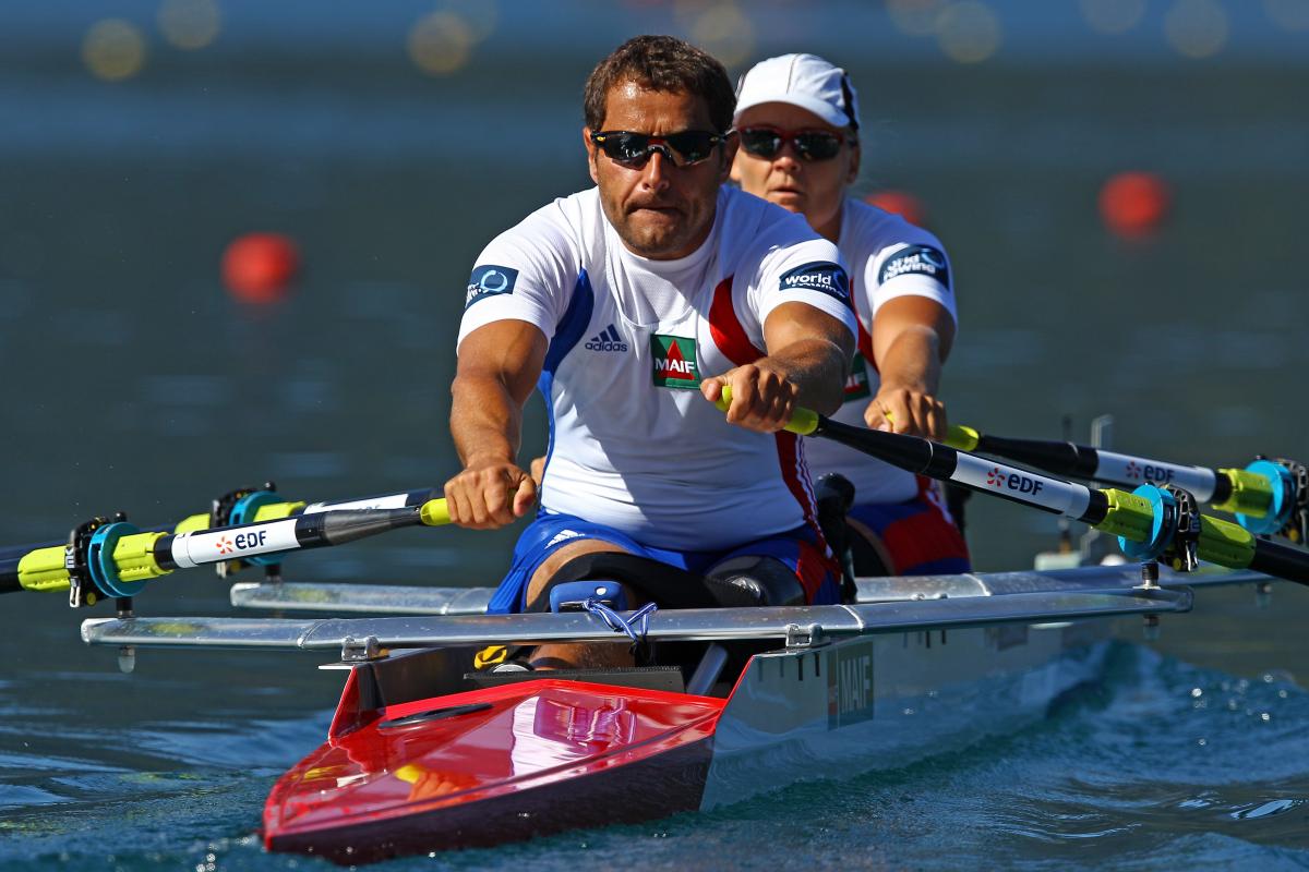 Perle Bouge and Stephane Tardieu of France - rowing Perle Bouge and Stephane Tardieu of France - rowing