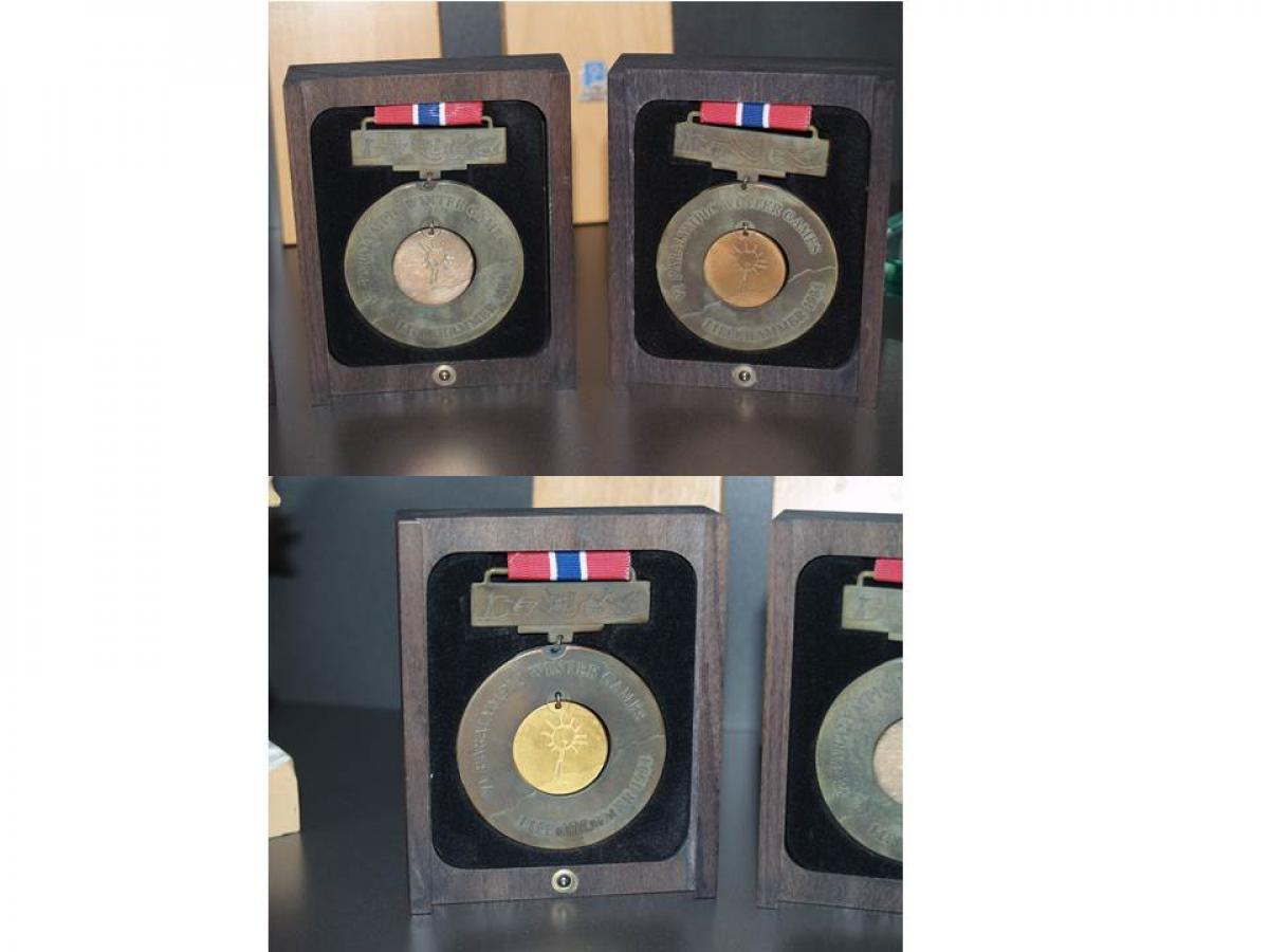 The medals of the Lillehammer 1994 Paralympic Winter Games