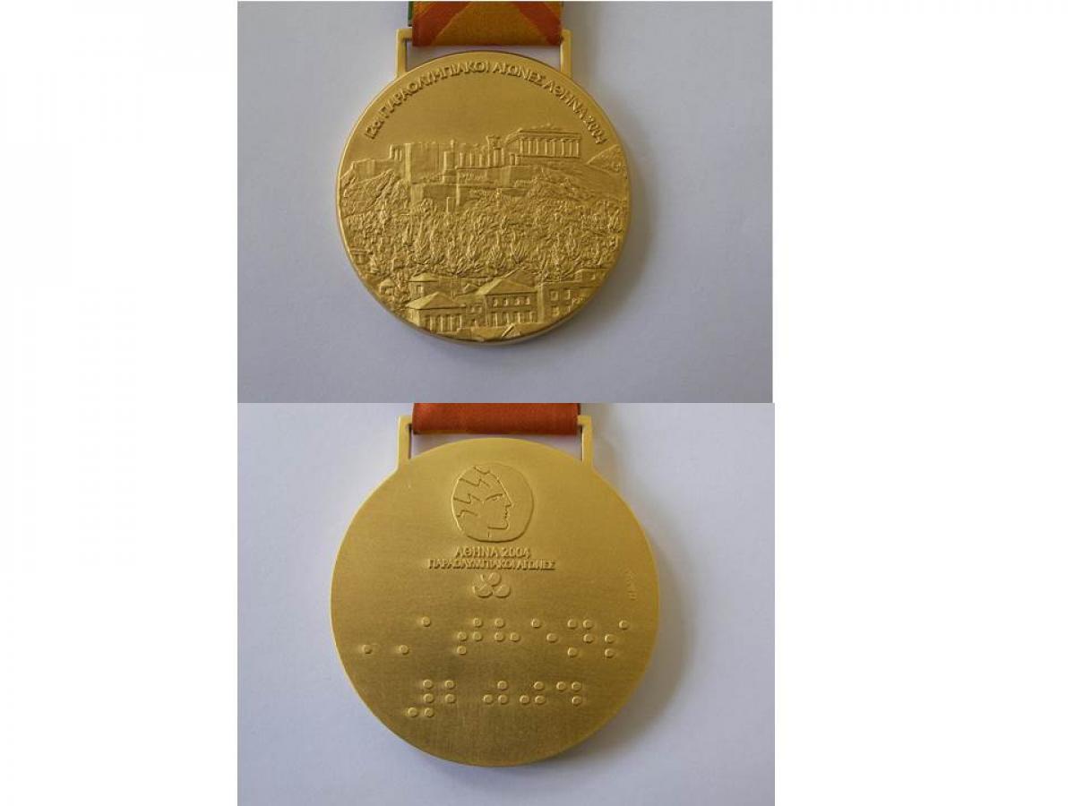 The medals of the Athens 2004 Paralympic Games