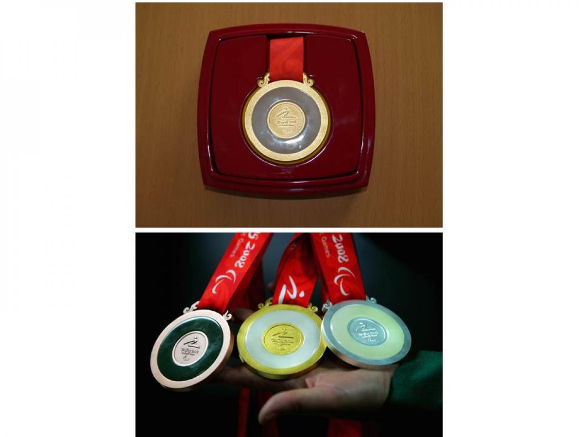 The medals of the Beijing 2008 Paralympic Games