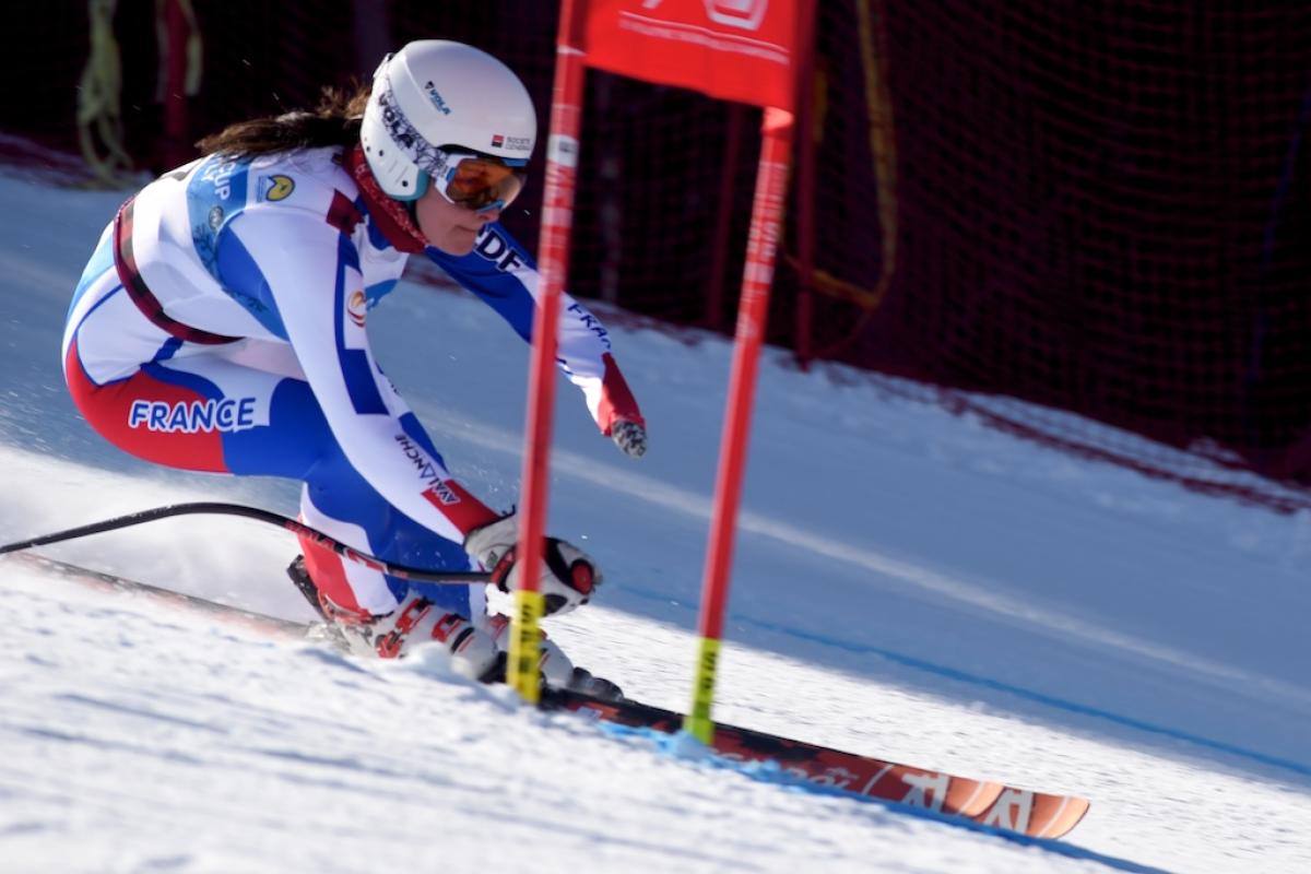 French skier Marie Bochet skied the downhill at Panorama 2015.