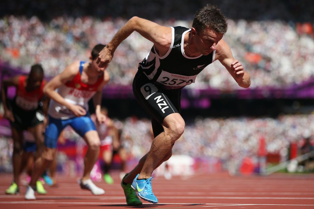 Tim Prendergast Tim Prendergast of New Zealand competes in the Men's 800m T13 final at the London 2012 Paralympic Games