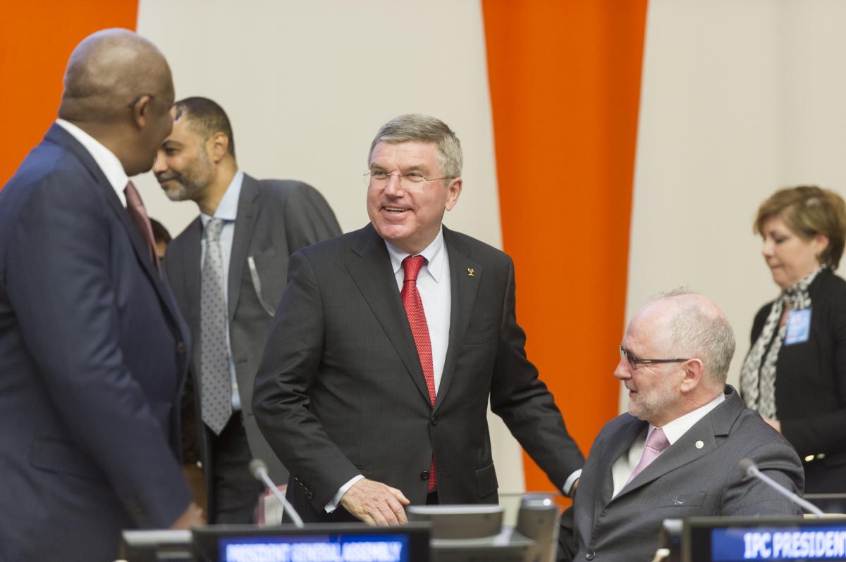 Sir Philip Craven and Thomas Bach