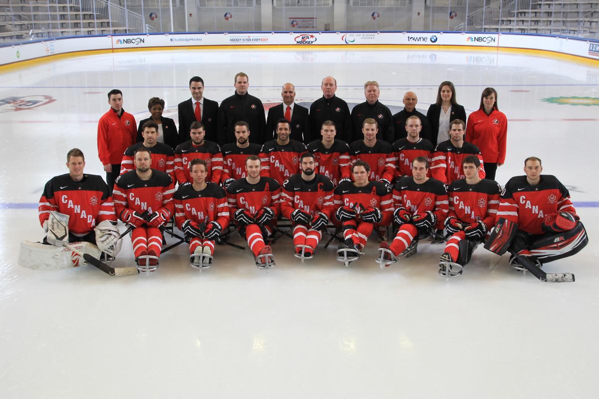 Team Canada at the 2015 IPC Ice Sledge Hockey World Championships A-Pool in Buffalo, USA 