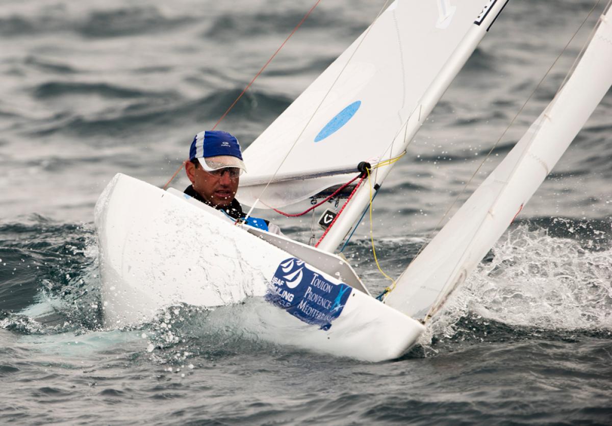 Damien Seguin of France secured the victory in the final 2.4mR race of the week