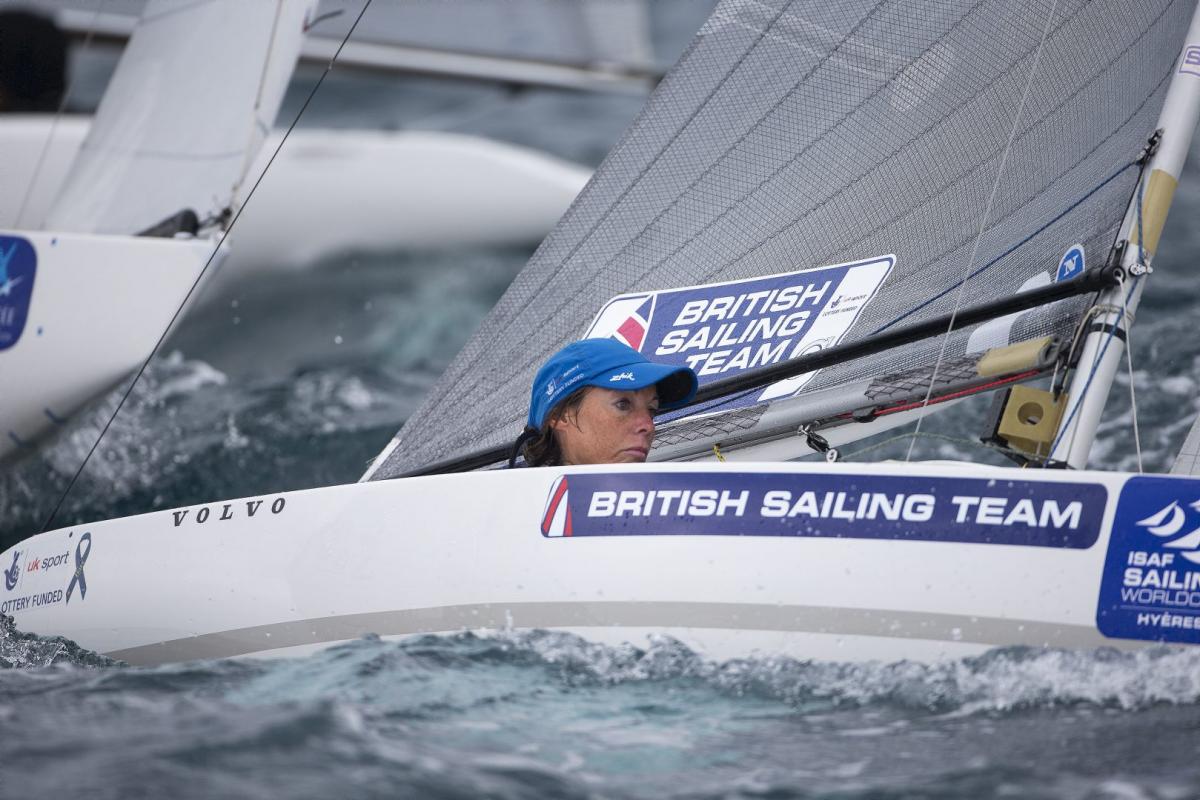 Helena Lucas British Sailing Women in sailing boat