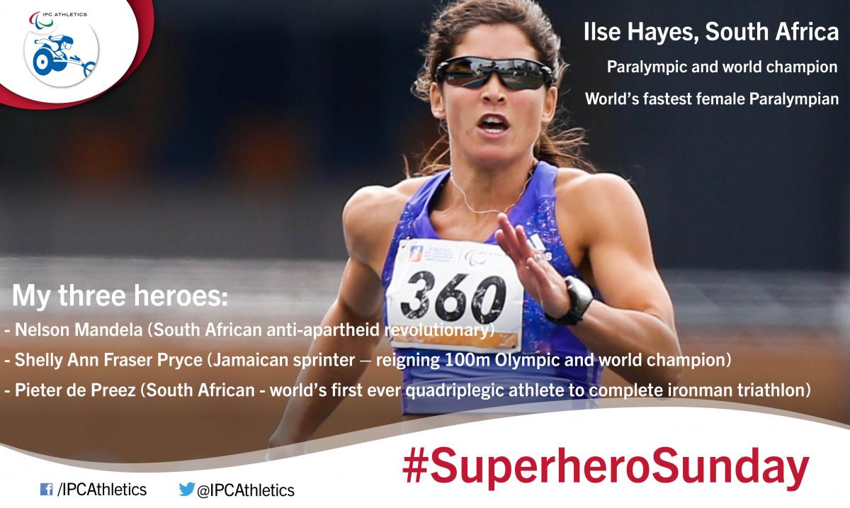 World's fastest female Paralympian, Ilse Hayes, gives an insight into her three heroes.