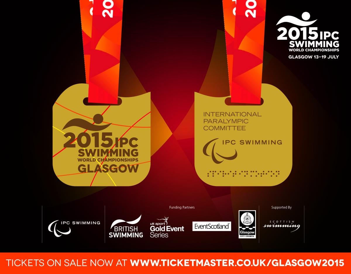 Glasgow 2015 unveiled the medals design for the 2015 IPC Swimming World Championships.
