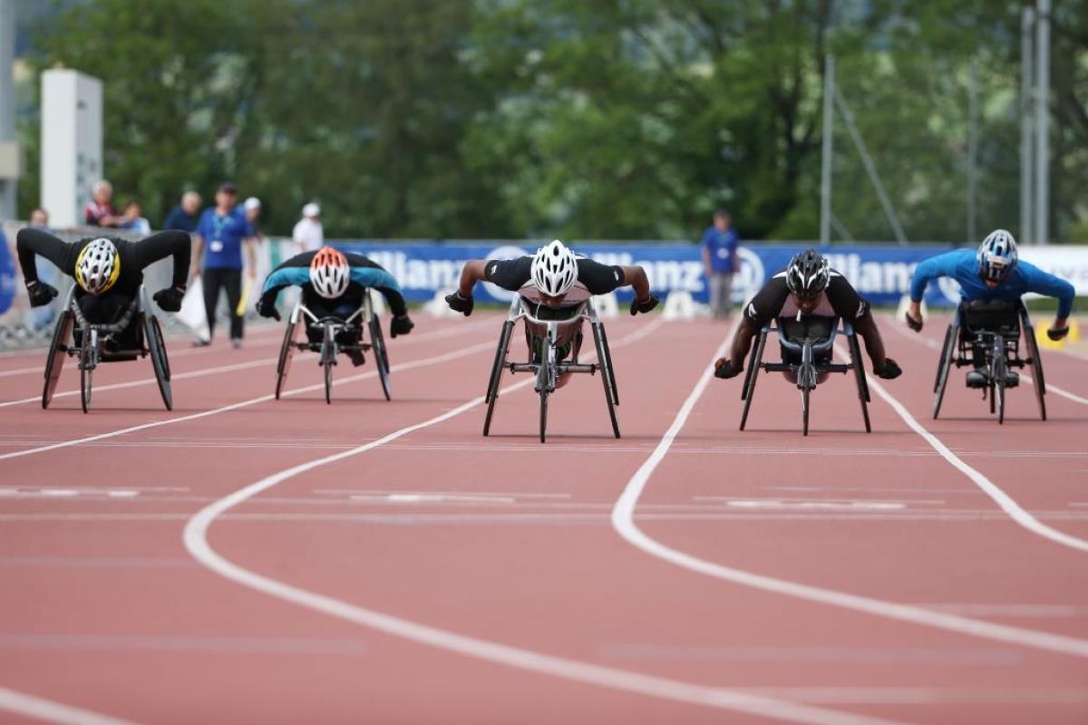 2015 Nottwil 100m race at the IPC Athletics Grand Prix on May 30, 2015 in Nottwil, Switzerland.