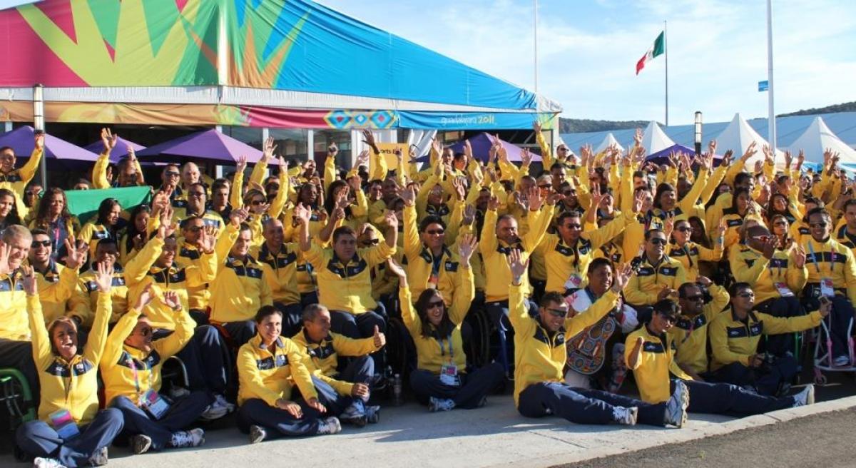 Brazilian athletes at the Guadalajara 2011 Parapan American Games.