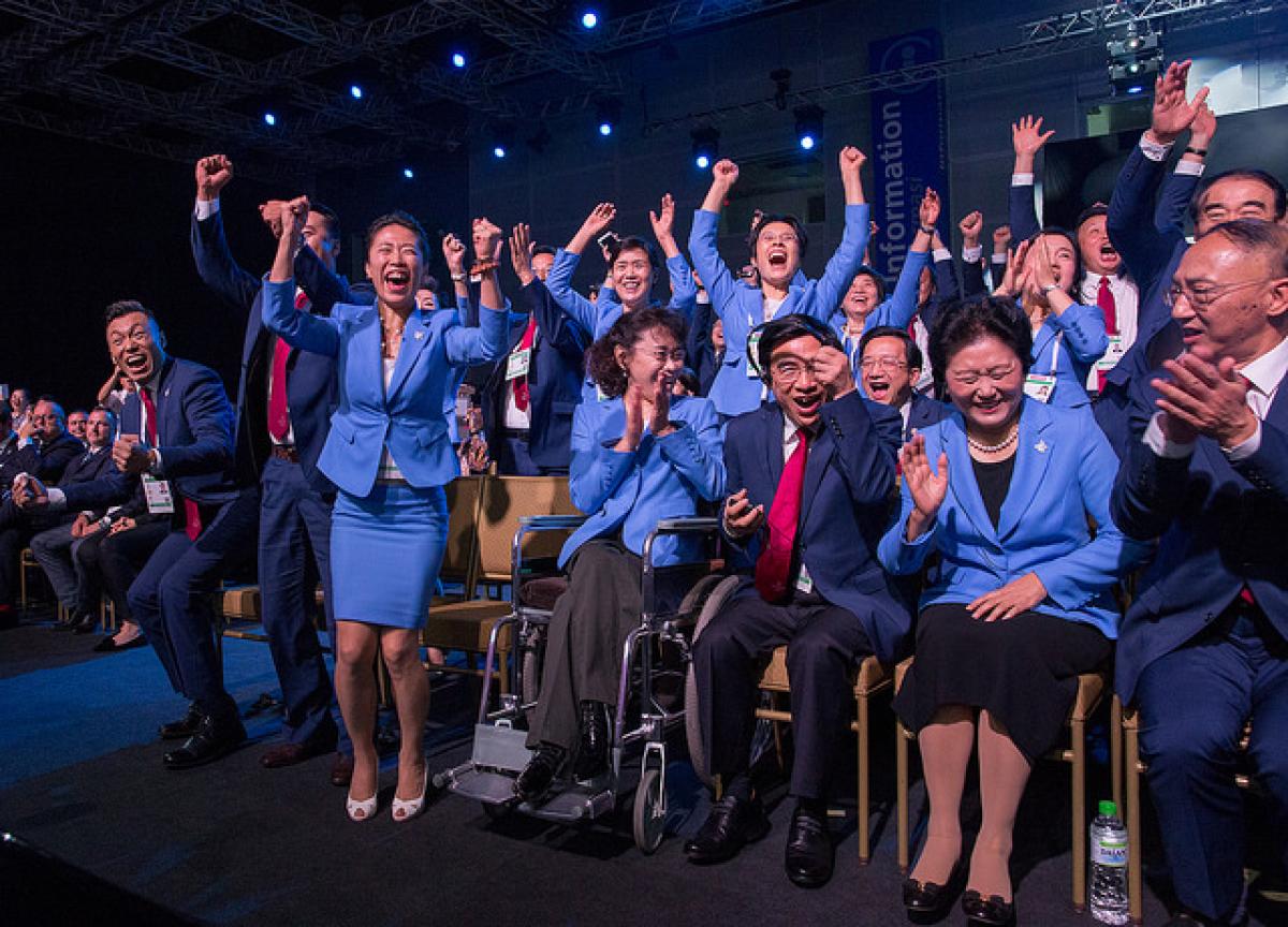 Group of people celebrating