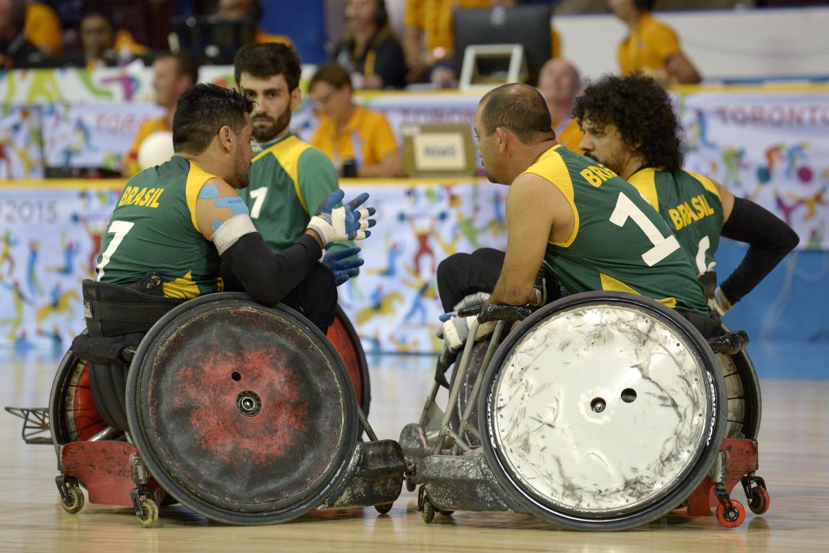 Brazilian Wheelchair Rugby team - Toronto 2015 Parapan American Games Brazilian Wheelchair Rugby team.
