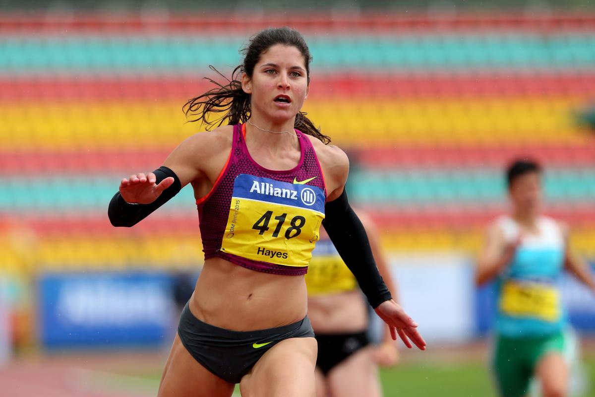Ilse Hayes at the 2015 IPC Athletics Grand Prix Sprinting woman