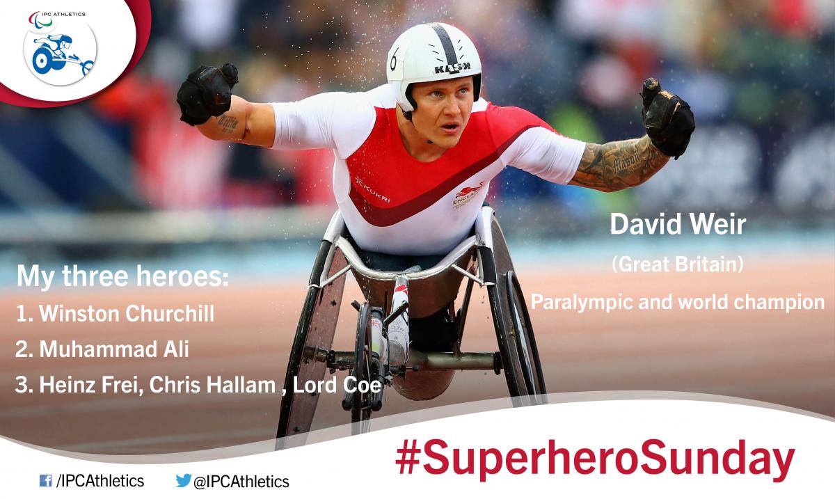 Great Britain’s Paralympic star David Weir, gives an insight into his three heroes.