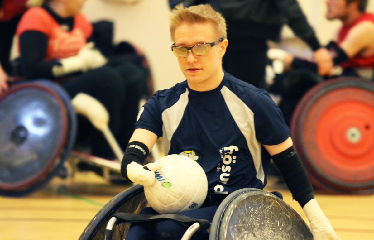 Levi Ylonen - wheelchair rugby Finland wheelchair rugby player competing