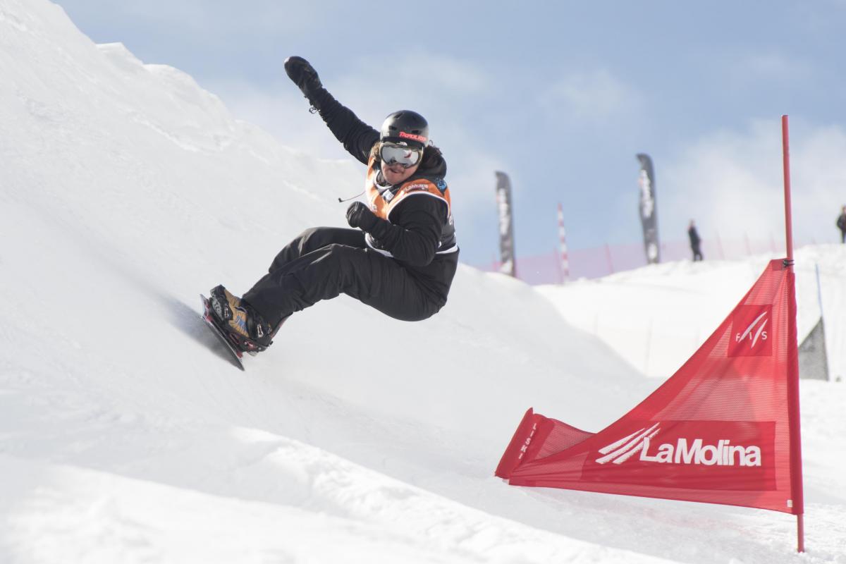 Snowboarder on a slope