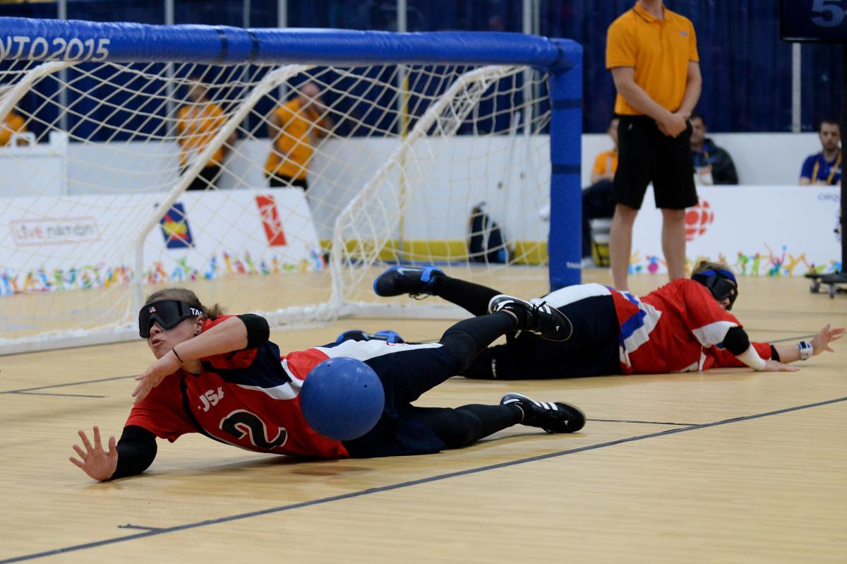 Goalball women's gold medal game between USA and Brazil at the Toronto 2015 Parapan American Games.