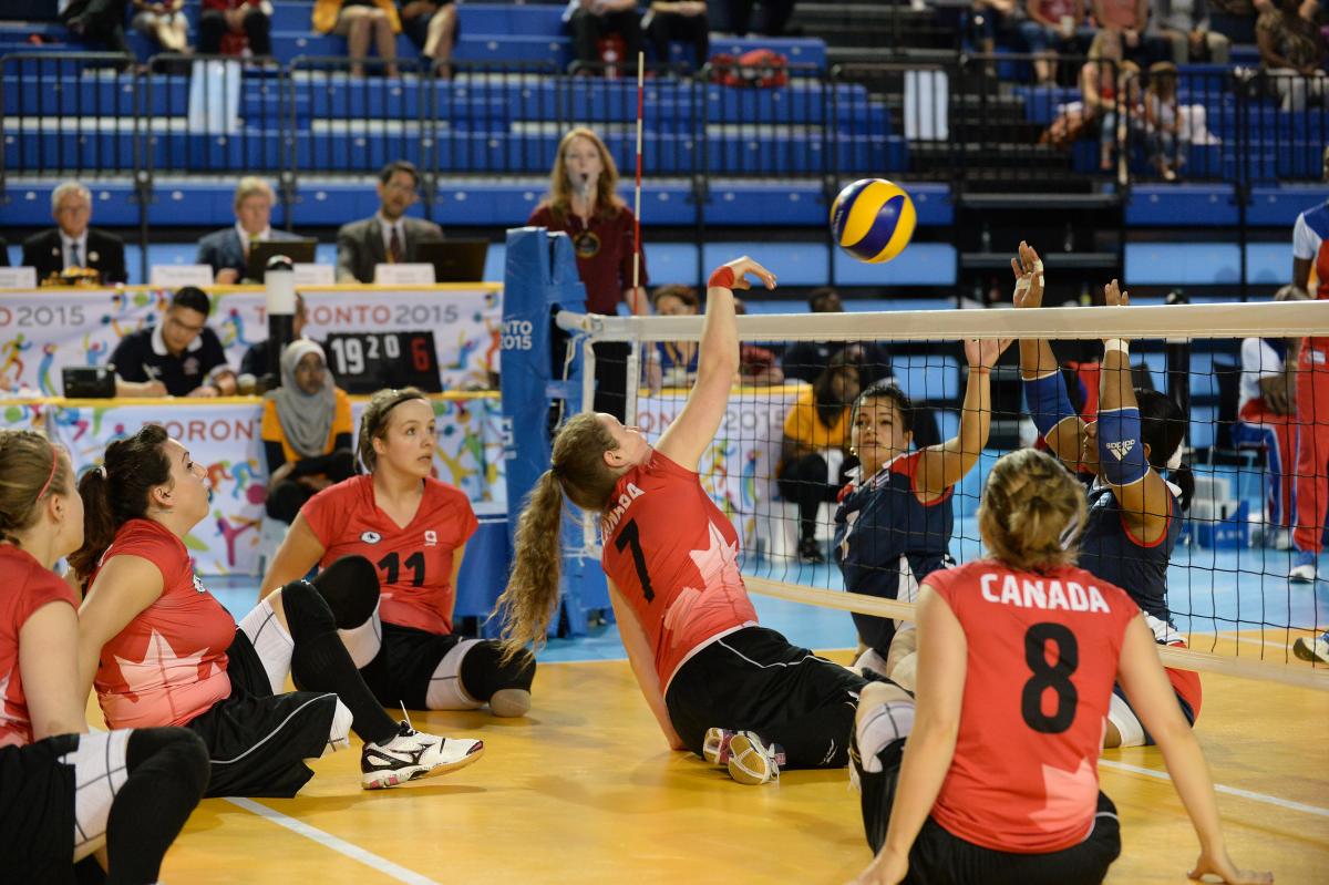 Sitting Volleyball - Toronto 2015 Parapan American Games Canada's women's sitting volleyball team playing Cuba in the bronze medal game at the Toronto 2015 Parapan American Games.