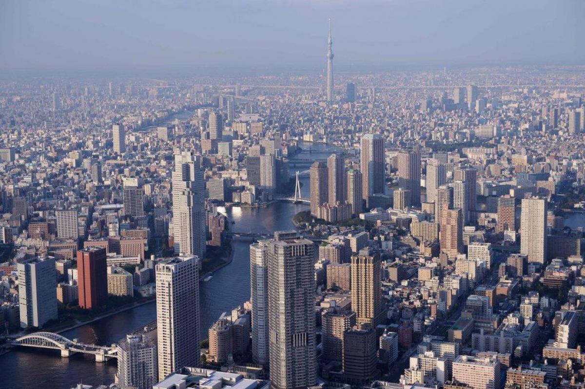 Aerial view of the Tokyo Skytree
