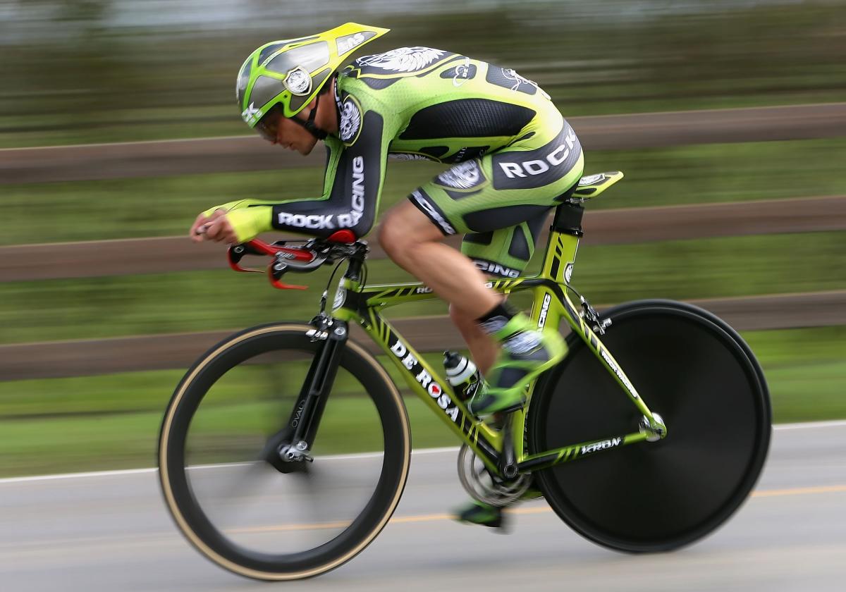 Michael Creed of U.S.A., riding for Rock Racing, competes in the Stage 5 time trial of the AMGEN Tour of California on February 22, 2008 in Solvang, California.