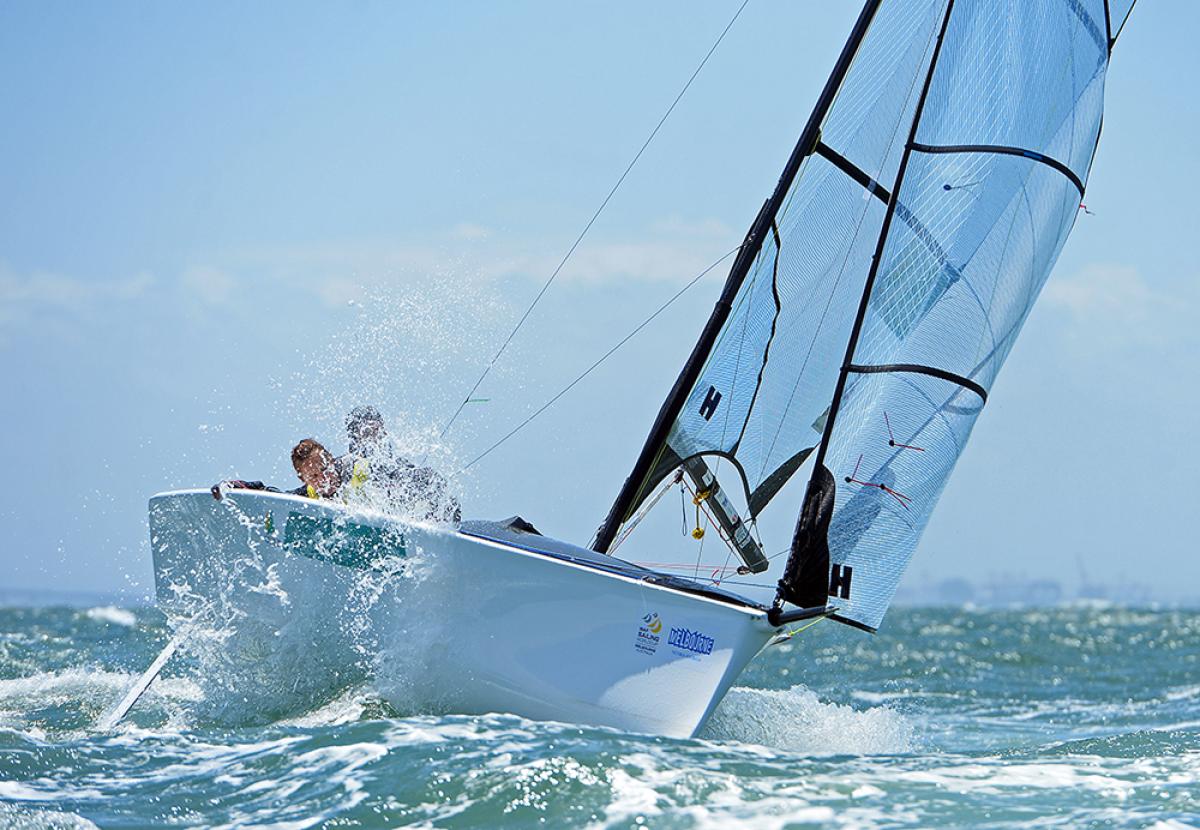 Dan Fitzgibbon and Liesel Tesch at the 2014 World Cup in Melbourne, Australia.