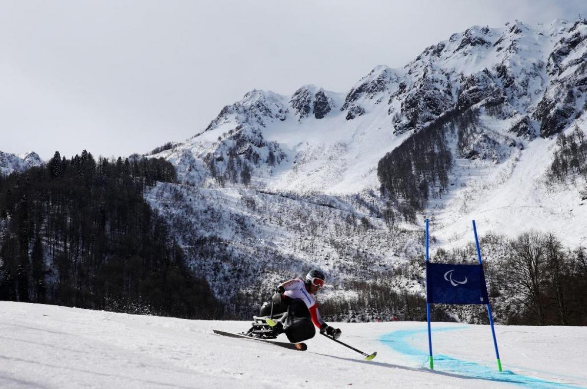 Kimberly Joines Kimberly Joines of Canada competes in the Women's Giant Slalom Sitting at the Sochi 2014 Paralympic Winter Games.
