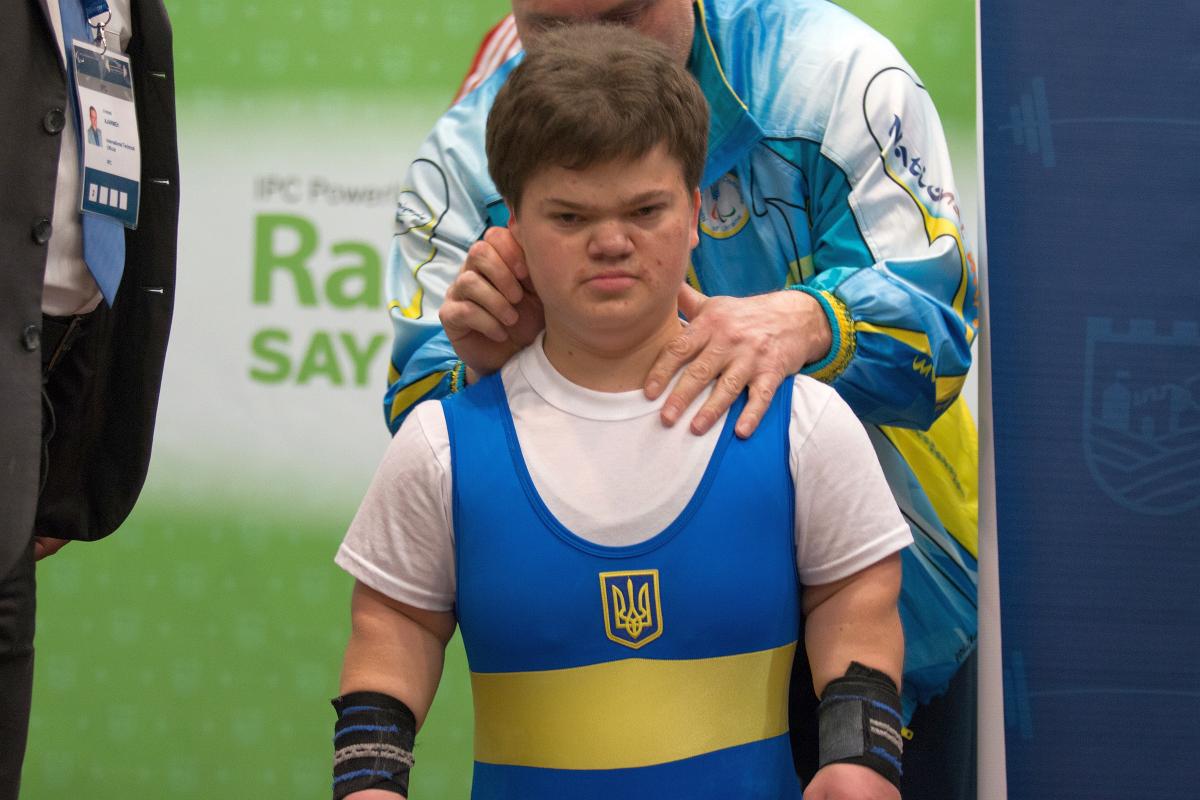 Mariana SHEVCHUK, Ukraine, at the 2015 IPC Powerlifting European Open Championships in Eger, Hungary.