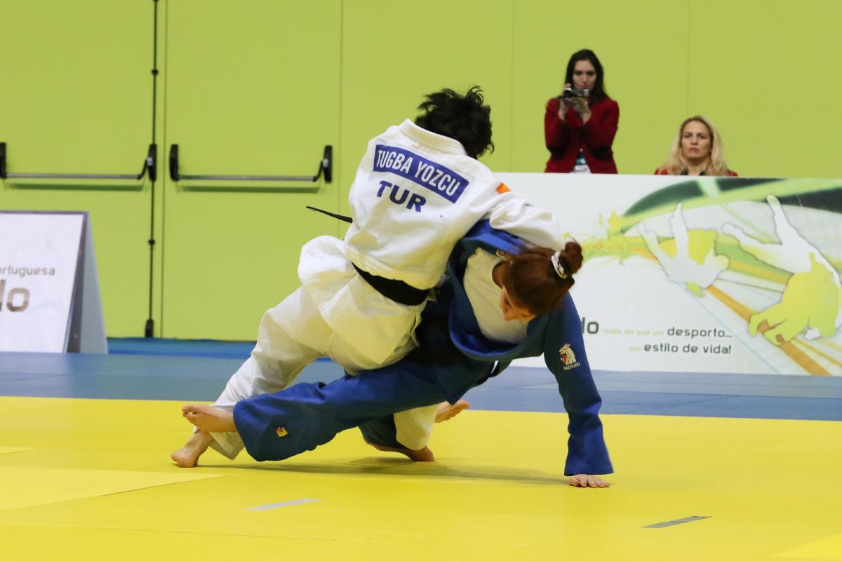 IBSA 2015 Euros Mesem Tasbag Two judokas competing at the European judo championships