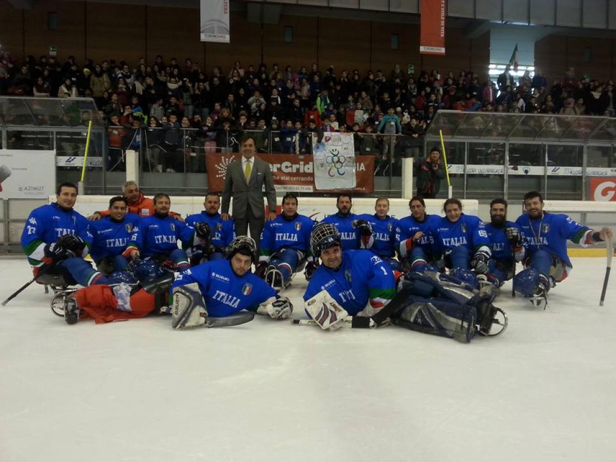 Italian ice sledge hockey team