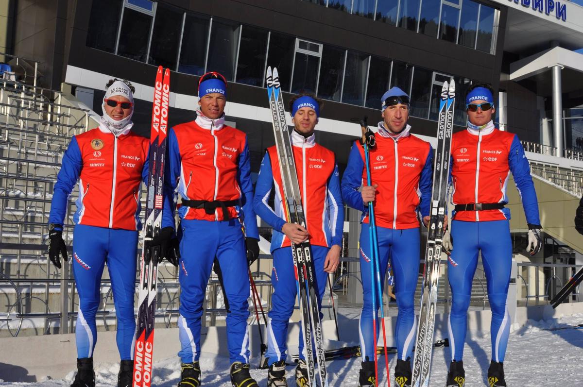 The French Nordic skiing team 