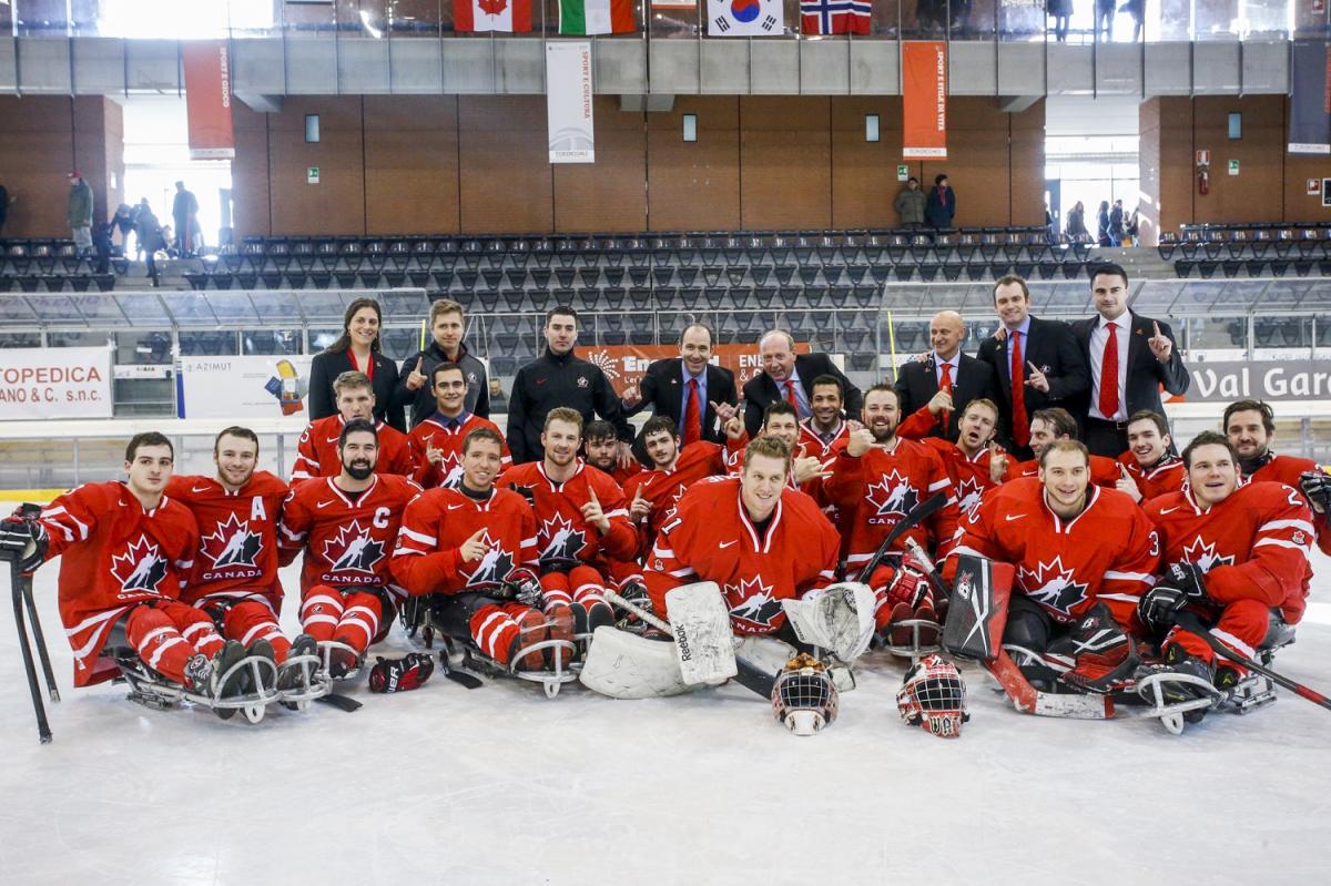 Canada triumphed at the Torino 2015 International Ice Sledge Hockey Tournament