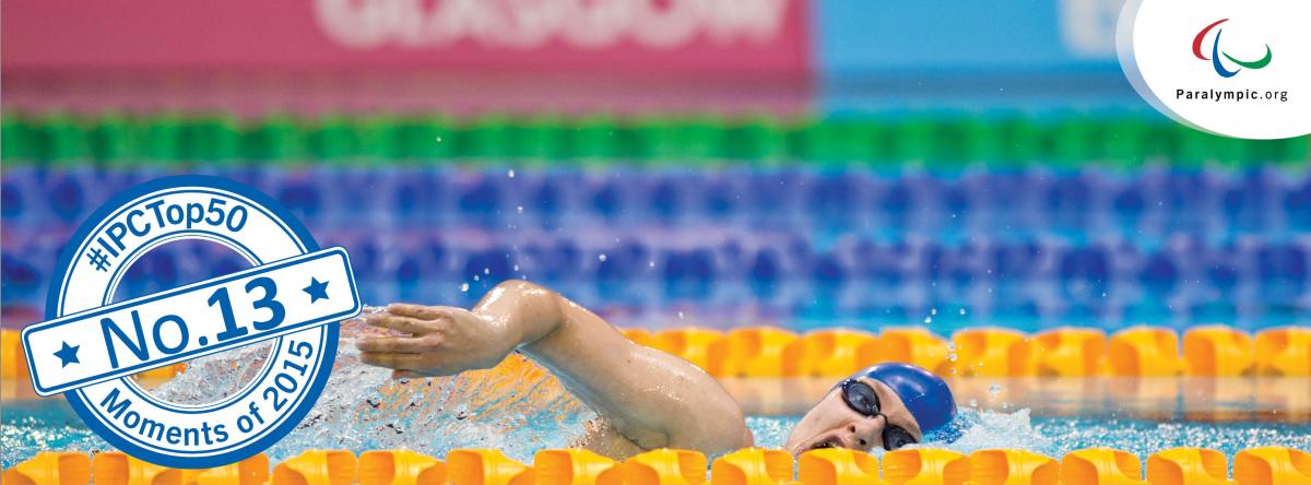 Top 50 Moments - No. 13 Mereshko pulls biggest swimming upset of 2015 Ukrainian Yelyzaveta Mereshko