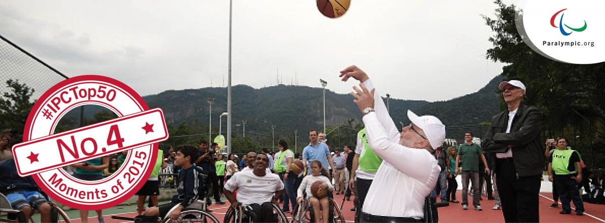 Top 50 moments - No. 4 Rio ticket sales Sir Philip playing wheelchair basketball in Rio