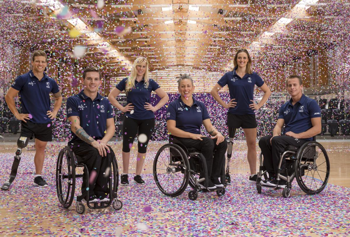 Australian athletes mark the launch of the Australian Paralympic Foundation.