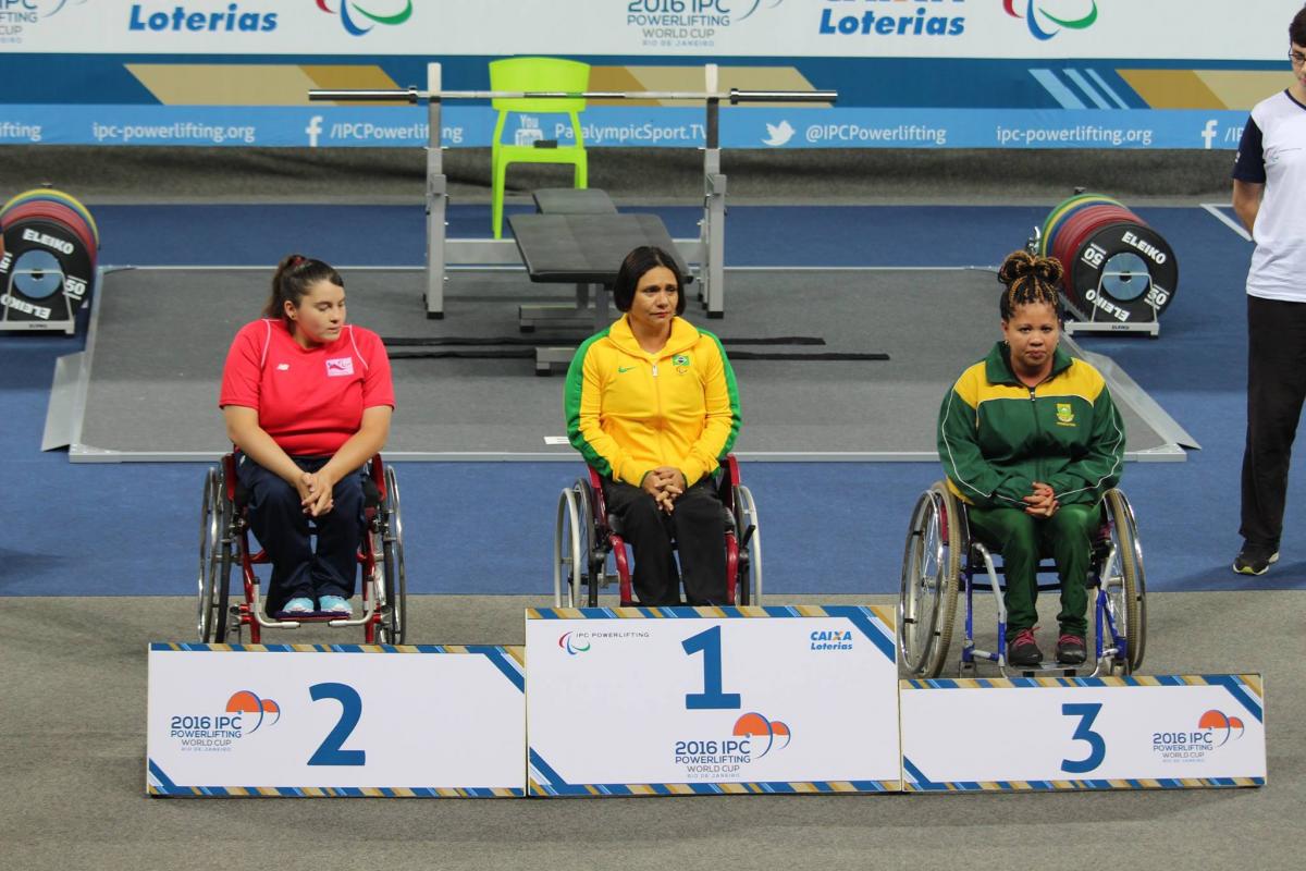Maria Luzineide won gold on home soil on Thursday (21 January), to open the IPC Powerlifting World Cup, held in conjunction with the Rio 2016 Paralympic Games Test Event, in Rio de Janeiro.