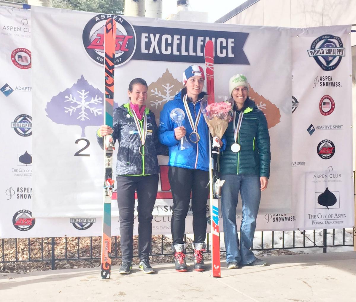 Marie Bochet at the 2016 IPC Alpine Skiing World Cup Finals in Aspen With her victory Bochet remains unbeaten in the women’s standing, having won all seven speed races this season.